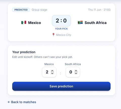 Pick exact scores